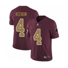 Youth Washington Redskins #4 Case Keenum Burgundy Red Gold Number Alternate 80TH Anniversary Vapor Untouchable Limited Player Football Jerseys
