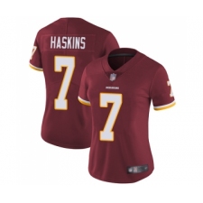 Women's Washington Redskins #7 Dwayne Haskins Burgundy Red Team Color Vapor Untouchable Limited Player Football Jersey