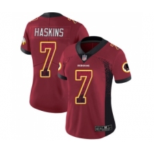 Women's Washington Redskins #7 Dwayne Haskins Limited Red Rush Drift Fashion Football Jersey