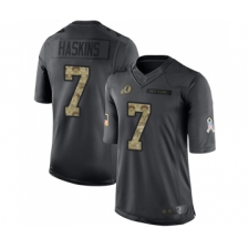 Youth Washington Redskins #7 Dwayne Haskins Limited Black 2016 Salute to Service Football Jersey