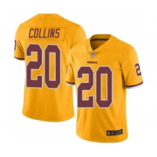 Men's Washington Redskins #20 Landon Collins Elite Gold Rush Vapor Untouchable Football Jersey