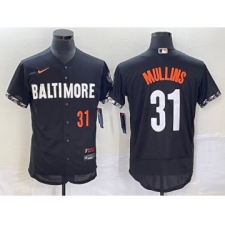 Men's Baltimore Orioles #31 Cedric Mullins Number Black 2023 City Connect Flex Base Stitched Jersey
