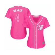 Women's Baltimore Orioles #4 Earl Weaver Replica Pink Fashion Cool Base Baseball Jersey