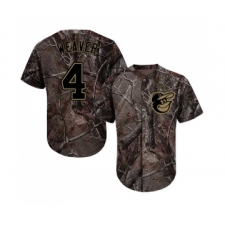 Youth Baltimore Orioles #4 Earl Weaver Authentic Camo Realtree Collection Flex Base Baseball Jersey