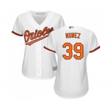 Women's Baltimore Orioles #39 Renato Nunez Replica White Home Cool Base Baseball Jersey