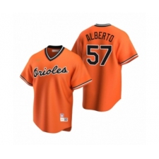 Men's Baltimore Orioles #57 Hanser Alberto Nike Orange Cooperstown Collection Alternate Jersey