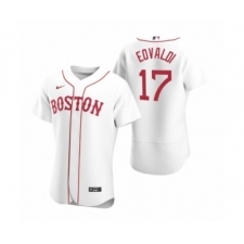 Men's Boston Red Sox #17 Nathan Eovaldi Nike White Authentic 2020 Alternate Jersey
