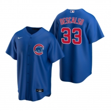 Men's Nike Chicago Cubs #33 Daniel Descalso Royal Alternate Stitched Baseball Jersey