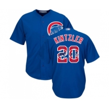 Men's Chicago Cubs #20 Brandon Kintzler Authentic Royal Blue Team Logo Fashion Cool Base Baseball Jersey