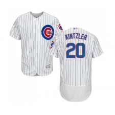 Men's Chicago Cubs #20 Brandon Kintzler White Home Flex Base Authentic Collection Baseball Jersey