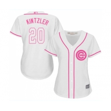 Women's Chicago Cubs #20 Brandon Kintzler Authentic White Fashion Baseball Jersey