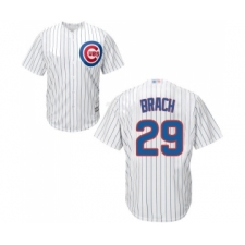 Men's Chicago Cubs #29 Brad Brach Replica White Home Cool Base Baseball Jersey