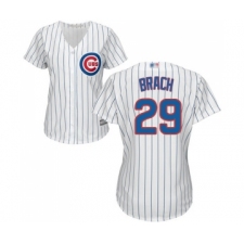 Women's Chicago Cubs #29 Brad Brach Authentic White Home Cool Base Baseball Jersey