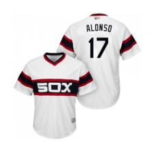 Youth Chicago White Sox #17 Yonder Alonso Replica White 2013 Alternate Home Cool Base Baseball Jersey