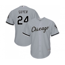 Men's Chicago White Sox #24 Brandon Guyer Replica Grey Road Cool Base Baseball Jersey