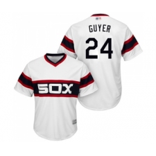 Men's Chicago White Sox #24 Brandon Guyer Replica White 2013 Alternate Home Cool Base Baseball Jersey