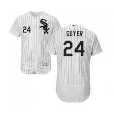 Men's Chicago White Sox #24 Brandon Guyer White Home Flex Base Authentic Collection Baseball Jersey