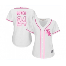 Women's Chicago White Sox #24 Brandon Guyer Authentic White Fashion Cool Base Baseball Jersey