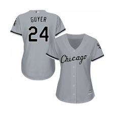 Women's Chicago White Sox #24 Brandon Guyer Replica Grey Road Cool Base Baseball Jersey