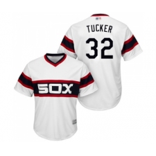Men's Chicago White Sox #32 Preston Tucker Replica White 2013 Alternate Home Cool Base Baseball Jersey
