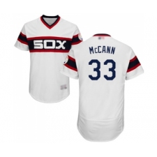 Men's Chicago White Sox #33 James McCann White Alternate Flex Base Authentic Collection Baseball Jersey