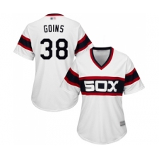Women's Chicago White Sox #38 Ryan Goins Replica White 2013 Alternate Home Cool Base Baseball Jersey