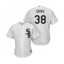 Youth Chicago White Sox #38 Ryan Goins Replica White Home Cool Base Baseball Jersey