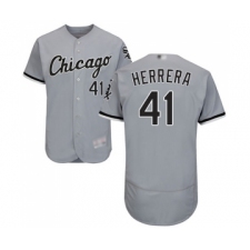 Men's Chicago White Sox #41 Kelvin Herrera Grey Road Flex Base Authentic Collection Baseball Jersey