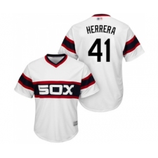 Men's Chicago White Sox #41 Kelvin Herrera Replica White 2013 Alternate Home Cool Base Baseball Jersey