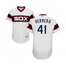 Men's Chicago White Sox #41 Kelvin Herrera White Alternate Flex Base Authentic Collection Baseball Jersey