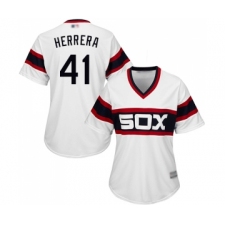 Women's Chicago White Sox #41 Kelvin Herrera Replica White 2013 Alternate Home Cool Base Baseball Jersey