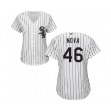 Women's Chicago White Sox #46 Ivan Nova Replica White Home Cool Base Baseball Jersey