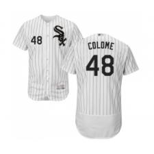 Men's Chicago White Sox #48 Alex Colome White Home Flex Base Authentic Collection Baseball Jersey