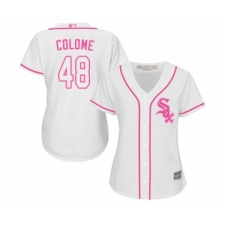 Women's Chicago White Sox #48 Alex Colome Replica White Fashion Cool Base Baseball Jersey