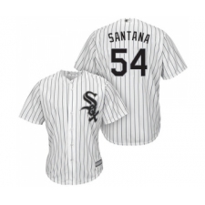 Men's Chicago White Sox #54 Ervin Santana Replica White Home Cool Base Baseball Jersey