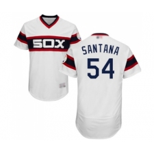 Men's Chicago White Sox #54 Ervin Santana White Alternate Flex Base Authentic Collection Baseball Jersey