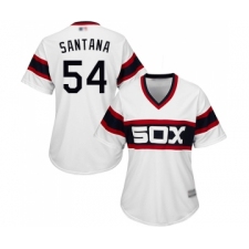 Women's Chicago White Sox #54 Ervin Santana Replica White 2013 Alternate Home Cool Base Baseball Jersey