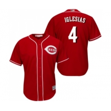 Men's Cincinnati Reds #4 Jose Iglesias Replica Red Alternate Cool Base Baseball Jersey