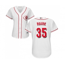 Women's Cincinnati Reds #35 Tanner Roark Replica White Home Cool Base Baseball Jersey