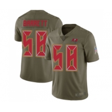 Men's Tampa Bay Buccaneers #58 Shaquil Barrett Limited Olive 2017 Salute to Service Football Jersey