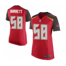 Women's Tampa Bay Buccaneers #58 Shaquil Barrett Game Red Team Color Football Jersey