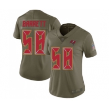 Women's Tampa Bay Buccaneers #58 Shaquil Barrett Limited Olive 2017 Salute to Service Football Jersey