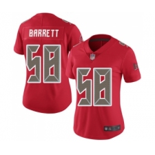 Women's Tampa Bay Buccaneers #58 Shaquil Barrett Limited Red Rush Vapor Untouchable Football Jersey