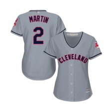 Women's Cleveland Indians #2 Leonys Martin Replica Grey Road Cool Base Baseball Jersey