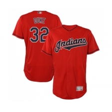 Men's Cleveland Indians #32 Zach Duke Scarlet Alternate Flex Base Authentic Collection Baseball Jersey