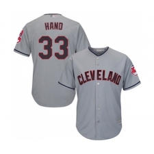 Youth Cleveland Indians #33 Brad Hand Replica Grey Road Cool Base Baseball Jersey