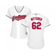 Women's Cleveland Indians #62 Nick Wittgren Replica White Home Cool Base Baseball Jersey