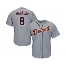 Youth Detroit Tigers #8 Mikie Mahtook Replica Grey Road Cool Base Baseball Jersey