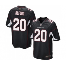 Men's Arizona Cardinals #20 Robert Alford Game Black Alternate Football Jersey