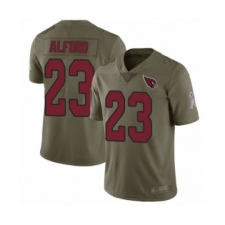 Youth Arizona Cardinals #23 Robert Alford Limited Olive 2017 Salute to Service Football Jersey